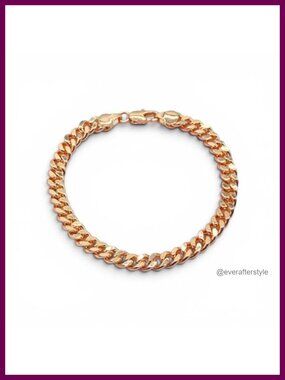 18K Gold Filled Cuban Link Anklet 6mm Wide Chunky Unisex 10"